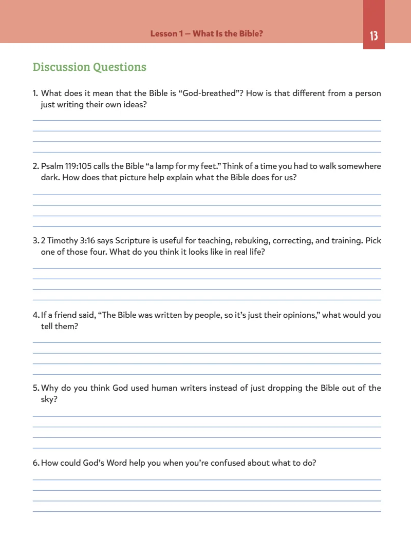 Discuss phase: Unit 1, Lesson 1, workbook page 13